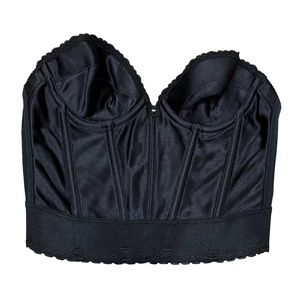 Vintage Adonna JC Penny Corset Bra Size 34A Black Unionmade Made in USA